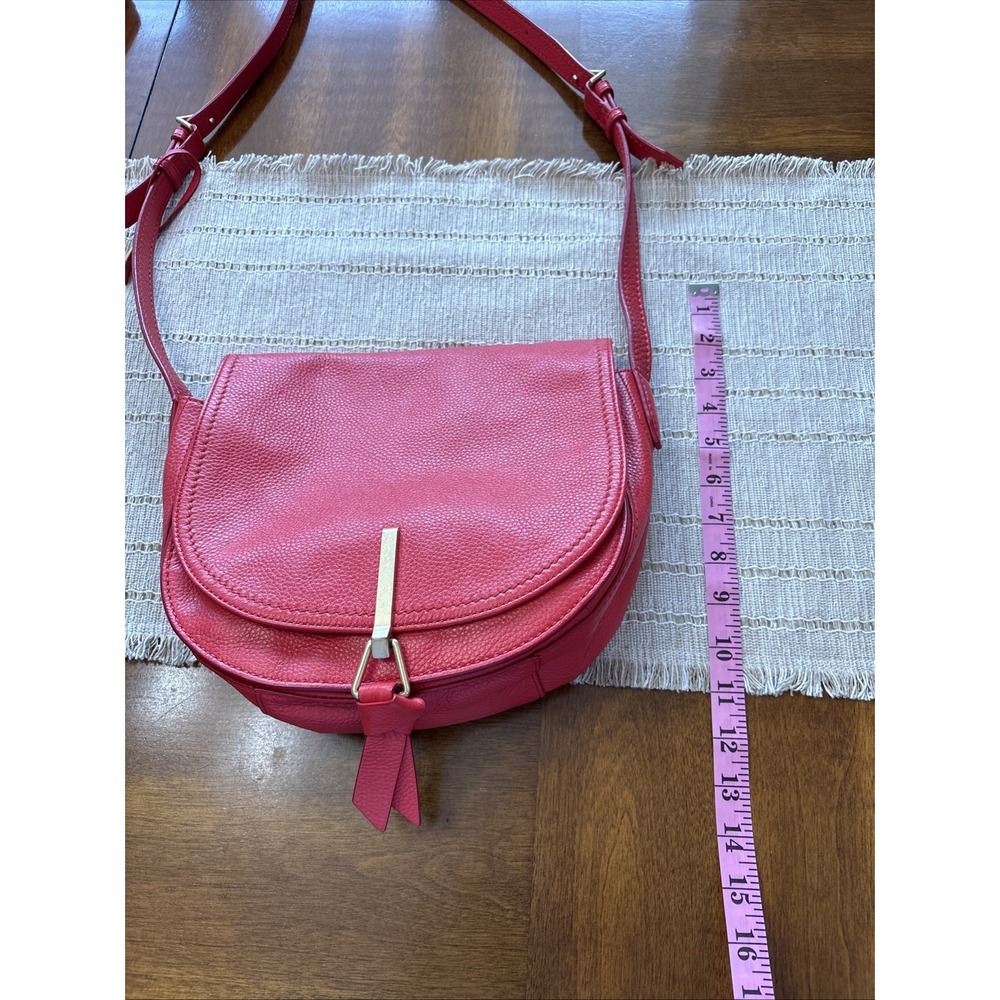 Vera Bradley Leather Carson Saddle Crossbody Bag Canyon Sunset Red Resort Cruise - Picture 3 of 16